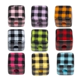 Acrylic buffalo plaid check square beads in 9 colors for DIY keychain jewelry making - Square / Random Color