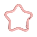 Moschettone a stella rosa chiaro opaco per borse fai da te e portachiavi - Stile Stella Piccolo / Rosa Chiaro