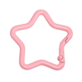 Chiusura a molla rosa a forma di stella in lega per portachiavi fai-da-te e borse - Stile Stella Piccolo / Rosa brillante