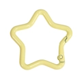 Chiusura a molla in metallo a forma di stella in smalto giallo pallido per portachiavi - Stile Stella Piccolo / Giallo Pallido