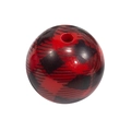 Acrylic bead featuring a classic red and black buffalo plaid pattern for DIY crafts - Round / Red