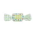 Acrylic candy-shaped pendant with green checkered pattern and lucky lucky text for DIY - Lettered Green Gingham