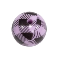 Single lavender acrylic bead with black geometric pattern and central hole for DIY jewelry - Round / Light Purple