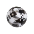 Acrylic bead with black and white buffalo plaid pattern for DIY jewelry making - Round / White