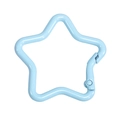 Chiusura a moschettone a forma di stella in lega celeste per portachiavi fai da te - Stile Stella Piccolo / Blu Acqua