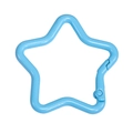 Moschettone in lega azzurro a forma di stella per portachiavi DIY e borse - Stile Stella Piccolo / Azzurro