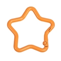 Moschettone a forma di stella con finitura laccata arancione per portachiavi fai da te - Stile Stella Piccolo / Arancione