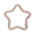 Chiusura a molla a forma di stella beige in lega per borse e portachiavi - Stile Stella Piccolo / Color Tè al Latte