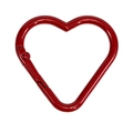 Moschettone a cuore rosso in lega con finitura lucida per borse e portachiavi - Cuore Piccolo / Rosso