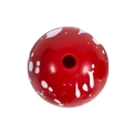 Rode acrylkraal met witte verfspatten en centraal gat voor DIY sieraden maken - 12mm Rood