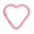 Moschettone a cuore rosa in lega di alluminio per portachiavi fai-da-te e borse - Cuore Piccolo / Rosa brillante