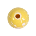 Cilindrische acryl kraal in heldergeel met witte stippen voor DIY-sieraden maken - 12mm Geel