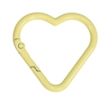 Fibbia a molla a forma di cuore in lega giallo chiaro con finitura laccata lucida - Cuore Piccolo / Giallo Pallido