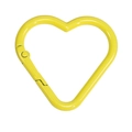 Moschettone a forma di cuore giallo brillante in lega per portachiavi e borse - Cuore Piccolo / Giallo Chiaro