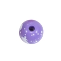 Gepolijste paarse acryl kraal met wit inktspatpatroon voor DIY sieraden maken - 8mm Paars