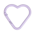 Chiusura a molla a cuore viola lavanda per portachiavi e accessori fai-da-te - Cuore Piccolo / Viola Chiaro