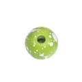 Heldere grasgroene acryl ronde kraal met wit inktspatpatroon voor DIY-sieraden maken - 8mm Vruchtengroen