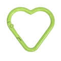 Moschettone a cuore verde in lega con finitura verniciata liscia per borse - Cuore Piccolo / Verde mela