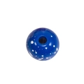 DIY donkerblauwe acryl kraal met witte inktspatten en gladde gepolijste afwerking - 8mm Koningsblauw