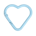 Moschettone a forma di cuore azzurro in lega per portachiavi e borse fai-da-te - Cuore Piccolo / Blu Acqua