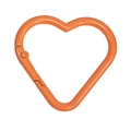 Moschettone arancione a forma di cuore in lega per portachiavi fai-da-te e accessori borse - Cuore Piccolo / Arancione