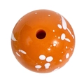 Levendige oranje acryl graffiti kraal met witte spetters voor DIY-sieraden maken - 16mm Oranje