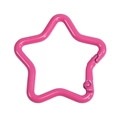 Moschettone a forma di stella rosa acceso con chiusura a molla per portachiavi fai-da-te - Stile Stella Piccolo / Rosa Rossa