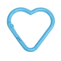 Chiusura a molla a forma di cuore blu cielo in lega per portachiavi e borse - Cuore Piccolo / Azzurro