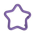 Chiusura a molla viola a forma di stella in lega con finitura laccata per portachiavi - Stile Stella Piccolo / Viola scuro