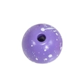 Paarse ronde acrylkraal met witte spatten en middengat voor DIY-sieraden en sleutelhangers - 10mm Donkerpaars
