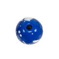 Donkerblauwe acryl kraal met wit spatpatroon voor DIY sieraden maken en kettingen - 10mm Koningsblauw