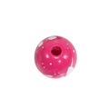 Roze acryl ronde kraal met witte stippen voor doe-het-zelf sieraden en kettingen maken - 8mm Rozerood