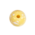 Levendige gele acryl ronde kraal met wit spatpatroon voor DIY sieraden maken - 10mm Lichtgeel