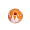 Heldere oranje acryl kraal met witte inktpatroon voor DIY sieraden en handgemaakte projecten - 10mm Oranje