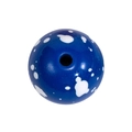 Donkerblauwe acryl ronde kraal met witte inktspatten voor DIY sieraden maken - 12mm Koningsblauw