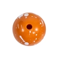 Oranje acryl ronde kraal met witte inktspatten voor DIY sieraden maken - 12mm Oranje