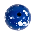 Gepolijste lichtblauwe acryl kraal met wit spatpatroon voor DIY sieraden maken - 16mm Koningsblauw