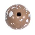 Lichtbruine acryl kraal met witte spetters voor DIY sieraden en ketting accessoires - 16mm Lichtkoffie