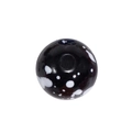 Zwarte acryl ronde kraal met wit graffiti spatpatroon voor DIY sieraden maken - 10mm Zwart