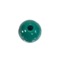 Groene ronde acryl kraal met witte inktspatten en middengat voor doe-het-zelf sieraden - 8mm Donkergroen