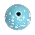 Hemelblauwe acryl kraal met wit spetterpatroon en centraal gat voor DIY sieraden maken - 16mm Blauw