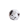 Witte acryl ronde kraal met zwart inktspatpatroon voor DIY-sieraden maken projecten - 8mm Wit