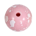 Roze acryl kraal met wit spetterpatroon en middengat voor het maken van DIY sieraden - 16mm Roze