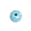 Lichtblauwe acryl kraal met wit spatpatroon en centraal gat voor DIY sieraden maken - 8mm Blauw
