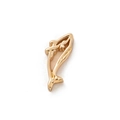 Delicate hollow dolphin pendant in bright gold finish for women's necklace - Whale (Single Accessory)