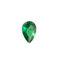 Pear-shaped green emerald locket pendant in 18k gold finish vintage style - May Birthstone Charm