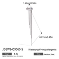 Silver stainless steel tassel earrings measuring 8.77cm with waterproof long chain design - Silver Long Tassel Style (JDEW2409060-S)