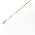 Squisita collana in acciaio al titanio dorato con ciondolo a croce in zirconi baguette - Stile Croce (GDN202512128)