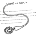 Retro stainless steel Tai Chi Yin Yang pendant with silver box chain for men and women - Pendant With Chain Width 3mm Length 50cm