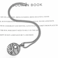 Vintage roestvrijstalen Levensboom en Yin Yang hanger met zilveren boxketting - Hanger Met Ketting (Kort)